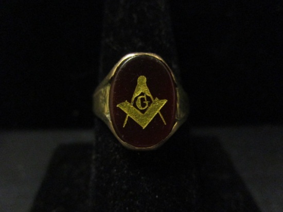 Vintage Mason Ring- Possibly Gold-Unmarked