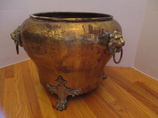 Vintage Copper Brass Large Planter