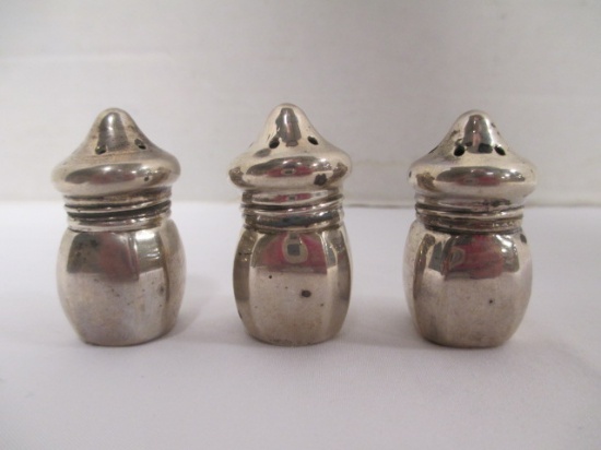 Three V.L. Sterling Silver Shakers