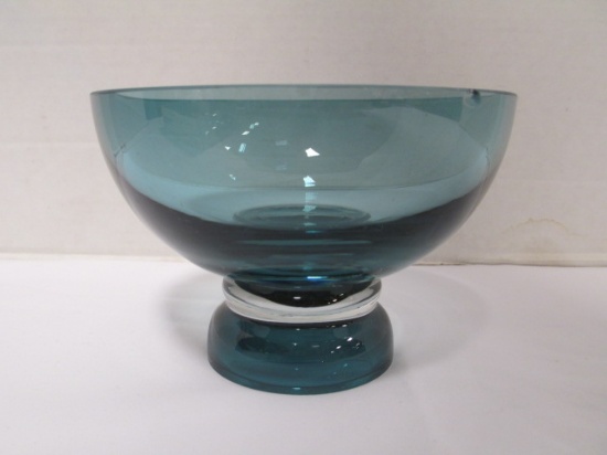 Marquis by Waterford Green Glass Pedestal Base Bowl