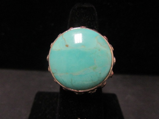 Sterling Silver Turquoise Ring- Size 6