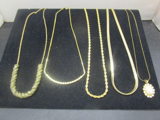 5 Goldtone Necklaces