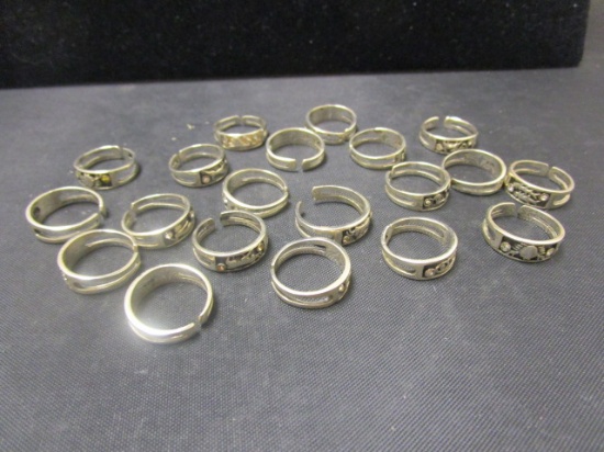 20 SterlinG Silver Zodiac Adjustable Rings
