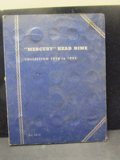 40 Mercury Silver Dimes in Book
