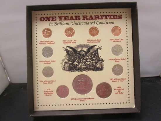 One year Rarities in Brilliant UNC Cond. Coin Collection