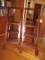 Two Dark Finish Wood 3 Step Stools