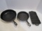 Cast Iron Skillets and a Corn Stick Pan