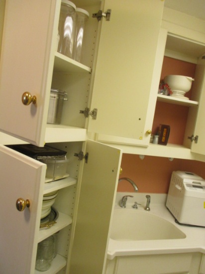 Contents of Walk-In Pantry Cabinets/Drawers-Small Appliances, Cannisters, Plastic Ware, etc.