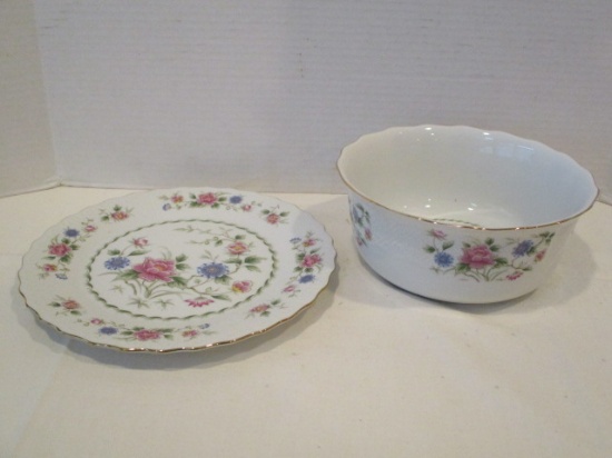 Andrea by Sadek "Spring Night" Plate and Bowl