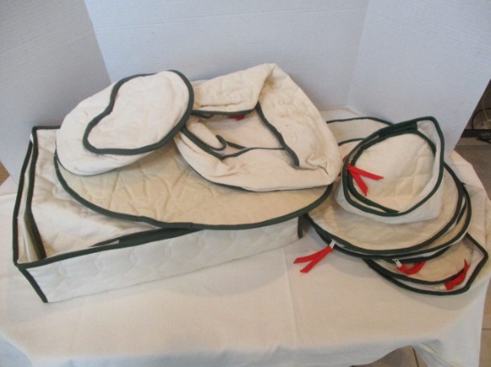Eight Fabric Quilted China Savers