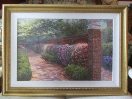 1994 "An Azalea Walk" Acrylic on Canvas by Douglas Grier with COA