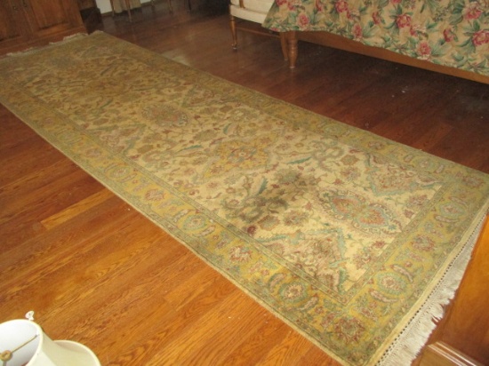 Gold and Jewel Tone Wool Area Rug