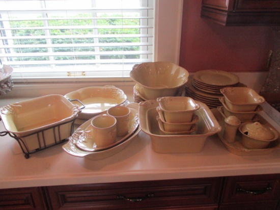 35 Pieces of Casa Stone by Carafina "Madeira Harvest" Dinnerware and Service Ware