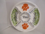 Magnolia Lane Ceramic Clemson Football Chip and Dip Tray