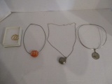 Sterling Necklaces and Pendants, Clemson Pendant, 14K Gold Earrings