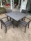 Like New Frontgate Cafe 5-Pc Square Back Chairs and Table Set
