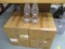 Four Cases of New Glass Lamp Chimneys and Two Oil Lamps