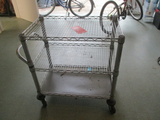 Seville Classic Stainless Steel 3 Shelf Rolling Cart