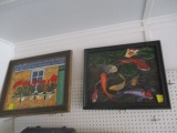 Two Signed Original Oil Paintings on Canvas-Koi by Glenda Taylor &