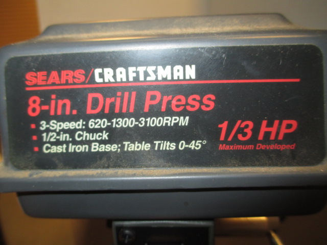 Sears Craftsman 8 Drill Press. 1 3 HP Proxibid