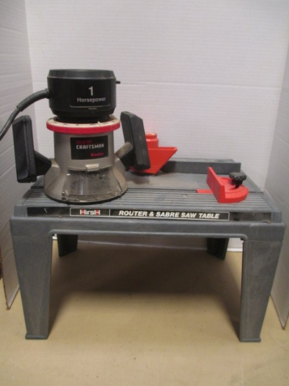 Sears/Craftsman 1 HP Router and Hirsh Router & Sabre Saw Table
