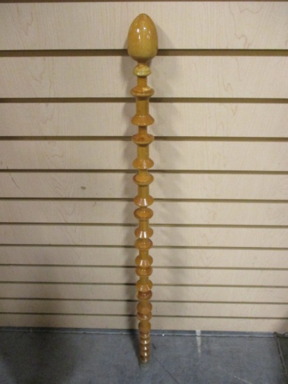 Walking Stick Made from Wooden Spools