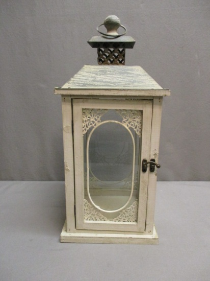 Decorative Wooden Lantern approx. 17 1/2"