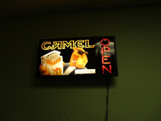 Lighted "Joe The Camel" Sign - See All Photos