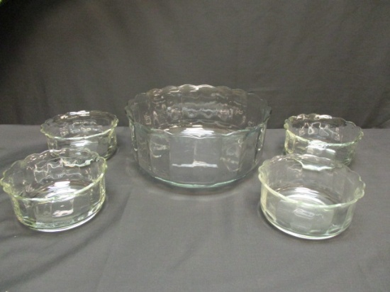 5pc Glass Salad/Fruit Bowl Set