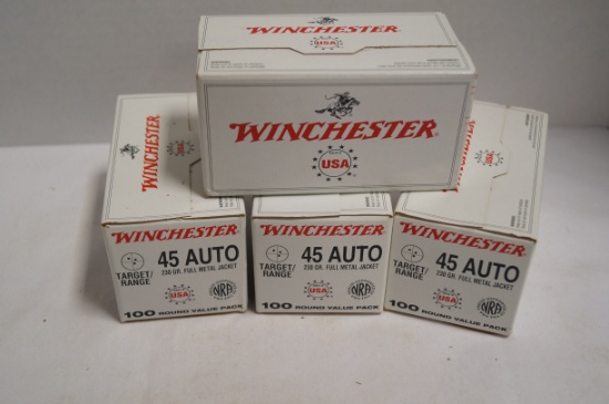 400rds. Of Winchester .45 Auto 230gr. FMJ Ammo