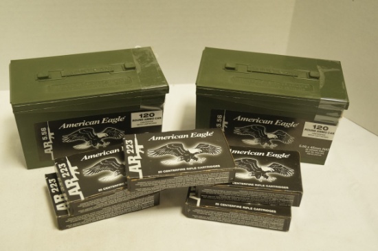 240rds. Of American Eagle 5.56x45mm NATO Ammo + 100