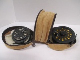 Pair of Fly Reels in Pouch - Pflueger No. 1774 & Cortland Fairplay