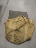 Vintage US Army Duffel Bag and PvZ Sheep Wool Blanket
