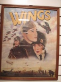 Framed WINGS Naval Lady Propaganda Poster