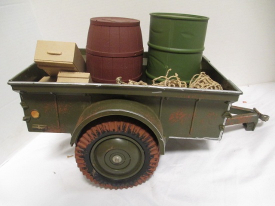 Hasbro G.I. Joe Military Trailer with Barrels and Netting