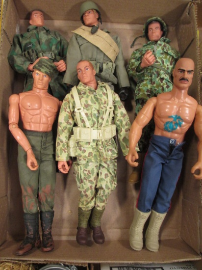 Six Hasbro US Marine Action Figures