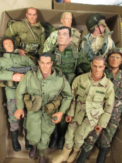 Eight Hasbro US Army Action Figures