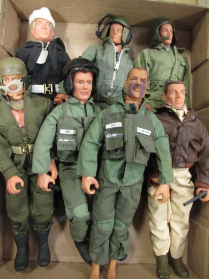 Seven Hasbro US Navy and Air Force Action Figures