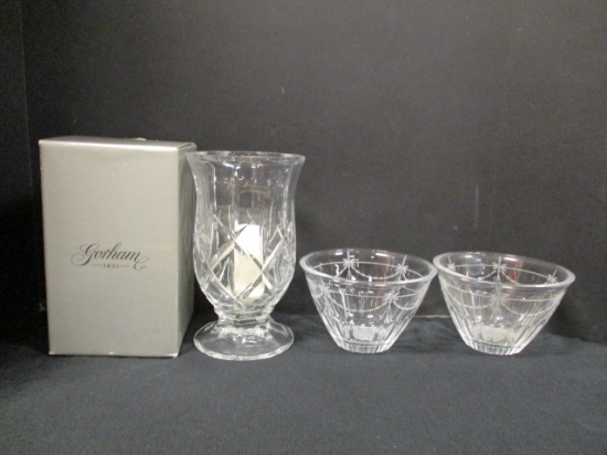 Gorham "Chantilly" Candleholder and 2 "Lady Anne" Bowls