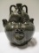 Clete Meaders Double Face Jug Pigs with Horns