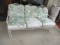 Metal Glider Love Seat with Removable Cushions