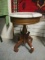 Marble Top Mahogany Pedestal Base Table