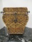 Hinged Lid Woven Box with Metal Frame