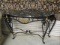 Scrolling Metal Frame Console Table with Marble Top