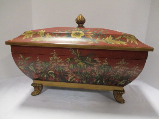 Raymond Waites Footed Decorative Wood Box