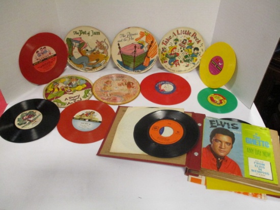 Vinyl 45 in Flip Case Album and Children's Story 45's