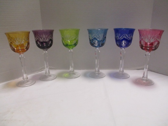 Six Boeheim Cut to Clear Wine Glasses