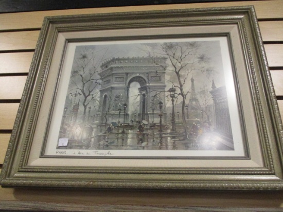Framed "Paris L' Arc de Triomphe" Print