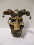 Get Clay by Dan Skull Jug with 4 Belled Snake Heads
