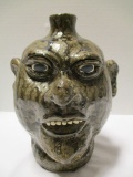 Lanier Meaders Face Jug with Blue Eyes